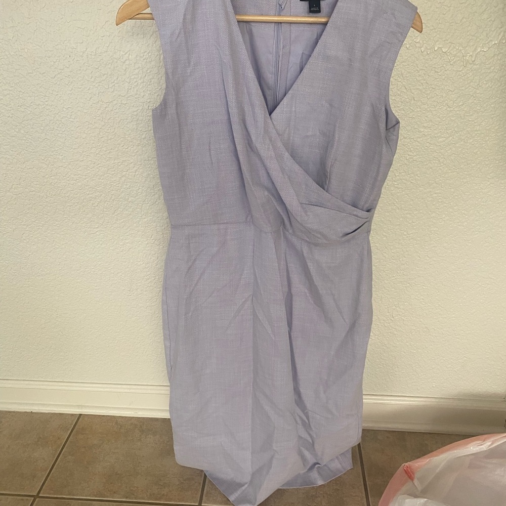 Ann Taylor Light Purple Wrap Mini Dress